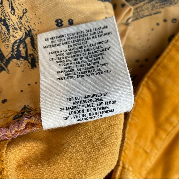 Pilcro and the Letterpress Mustard Yellow Corduroy Pants - Picture 10 of 11